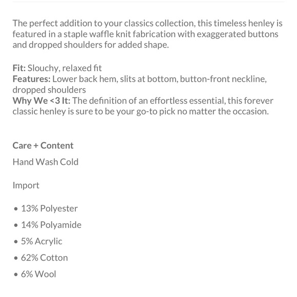 🔺S0LD🔺Free People Whistletop Henley • in Sunflower (WASHED BLACK) NWT 🦅 - Picture 16 of 16